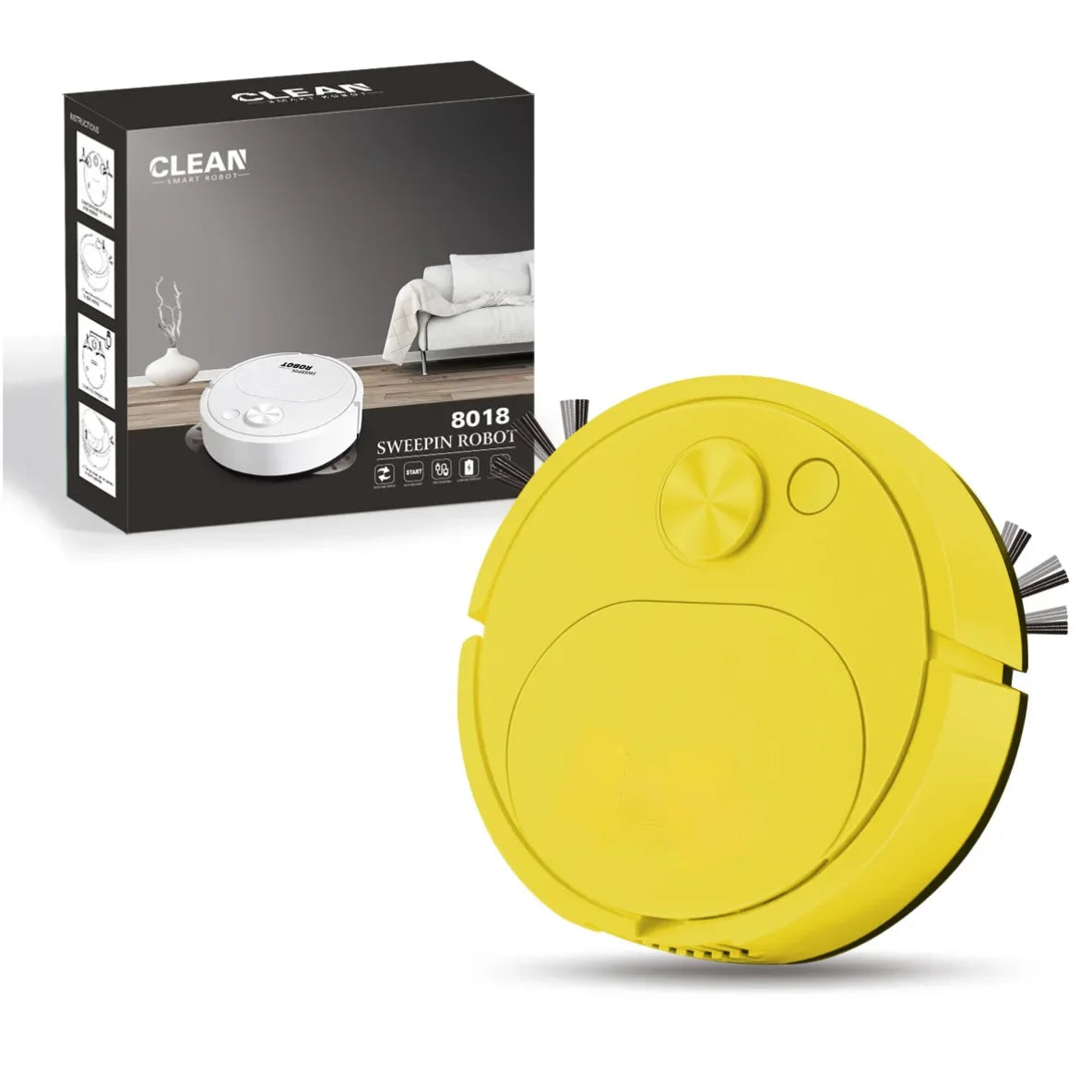 Robot aspirador inteligente 3 en 1 (USB, inalámbrico)