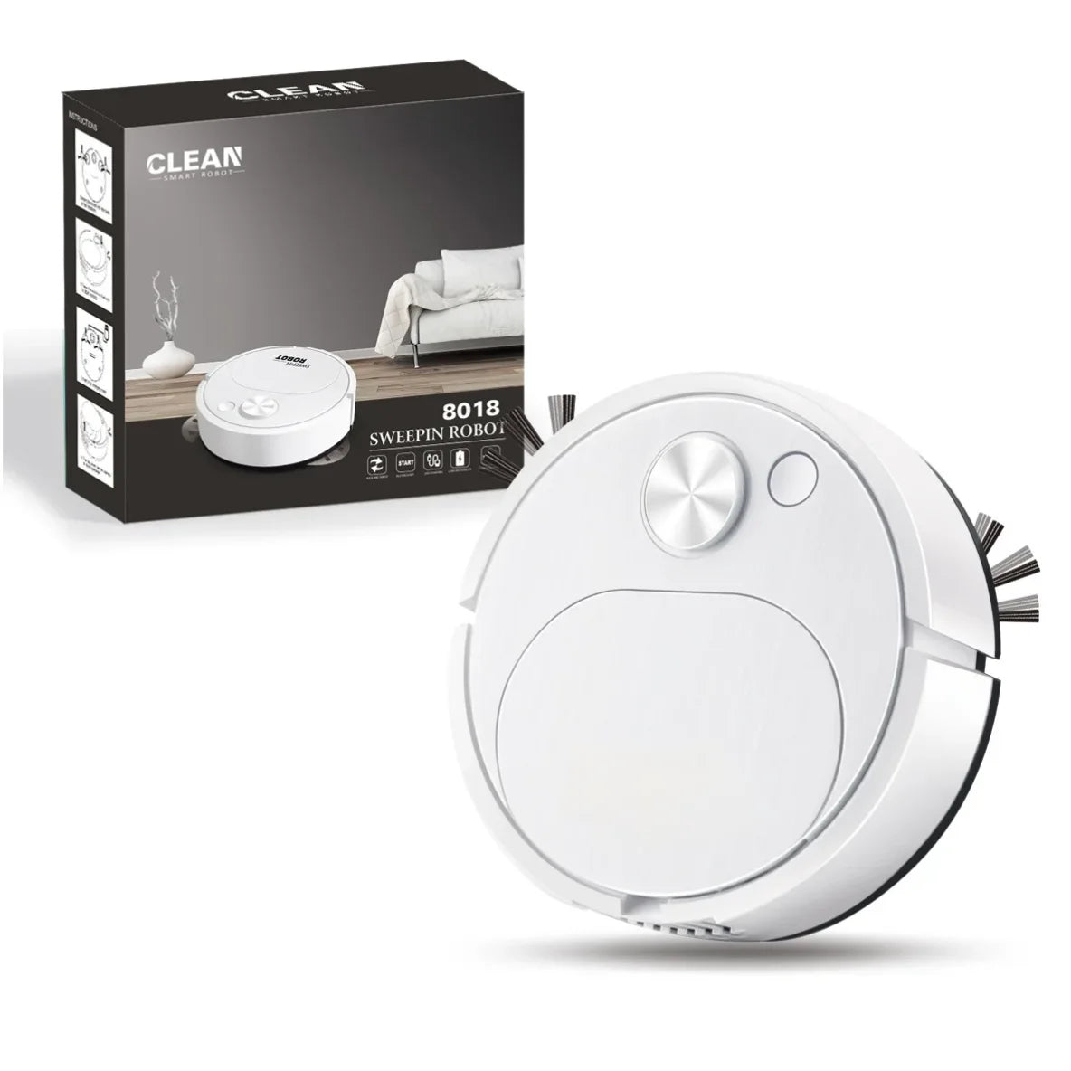 Robot aspirador inteligente 3 en 1 (USB, inalámbrico)